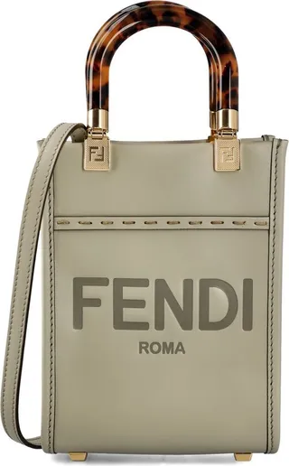 Fendi Sunshine Logo Debossed Mini Tote Bag