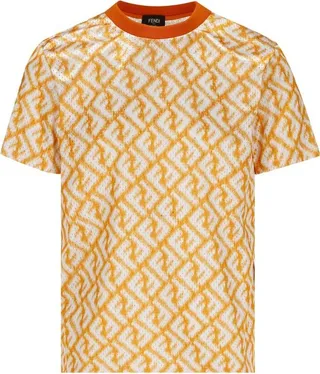 Fendi Monogram Print Crewneck T-Shirt