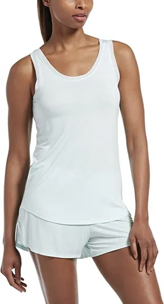 HUE Women's Sleepwell with Temptech Sleep Tank Top (Soothing Sea) Women's Pajama