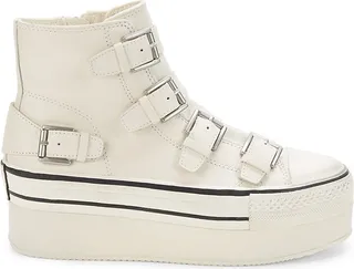 Jewel Leather Platform High Top Sneakers
