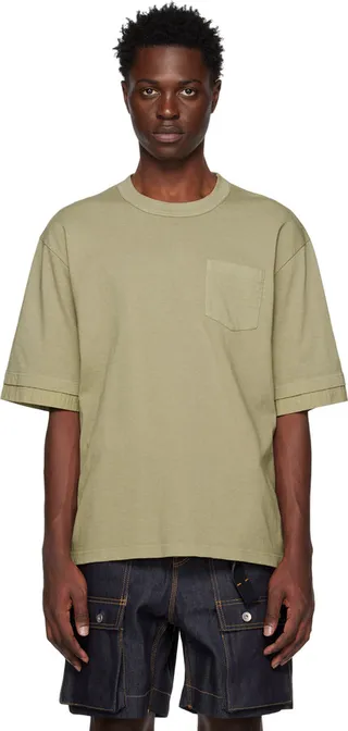 sacai Khaki Pocket T-Shirt