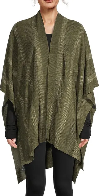 Metallic Striped Cape