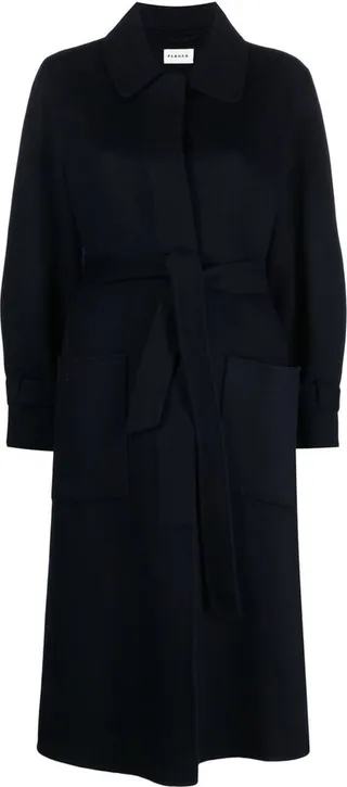 Belted Single-Breasted Coat