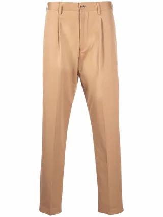 Mid-Rise Straight Trousers