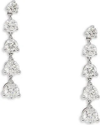 14K White Gold & 2.0 TCW Diamond Drop Earrings