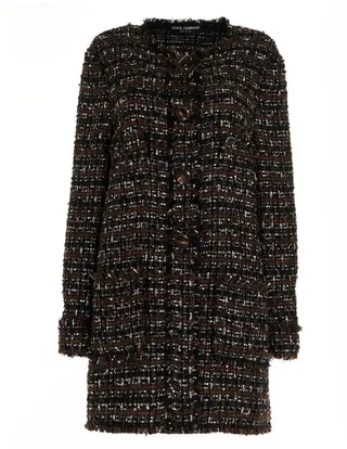 Dolce & Gabbana Checked Tweed Coat