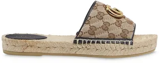 Double G open-toe espadrilles