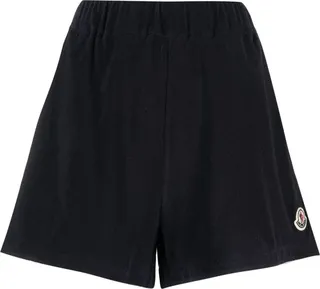 Logo-Patch Velour Shorts