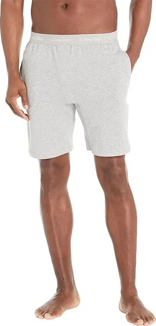 Calvin Klein Underwear Cotton Stretch Lounge Sleep Shorts (Grey Heather) Men's Pajama