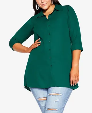 City Chic Trendy Plus Size Dynamic Tunic Top