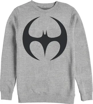 Men's Batman Logo Modern Wing Curve Sweatshirt - Athletic Heather - Small
