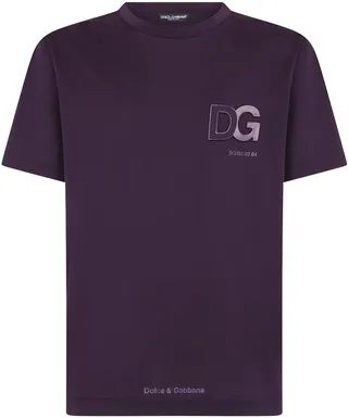 logo-embossed cotton T-shirt