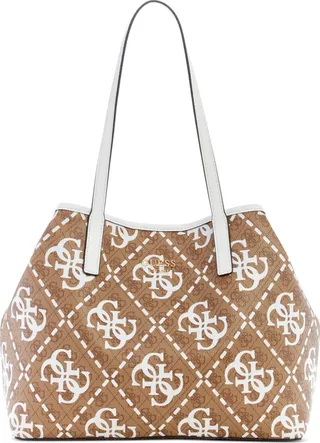 Guess Vikky Medium 4G Basique Monogram Logo Tote Bag