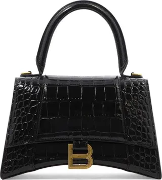Balenciaga Hourglass Embossed Small Handbag