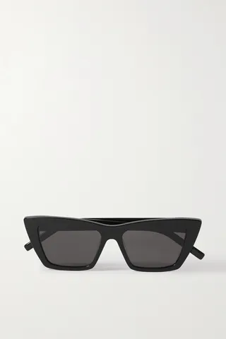 SAINT LAURENT Eyewear - Mica Cat-eye Acetate Sunglasses - Black