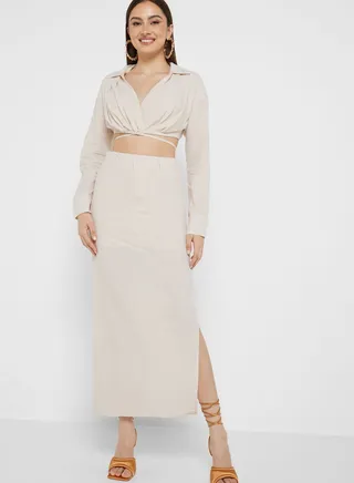 High Waist Midi Skirt