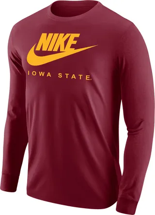 Iowa State Nike Men's College 365 Long-Sleeve T-Shirt in Red