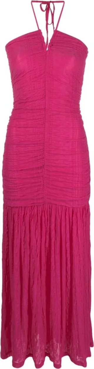 Gathered Halterneck Dress