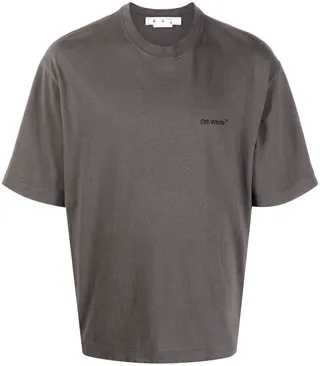 Diag print cotton T-shirt