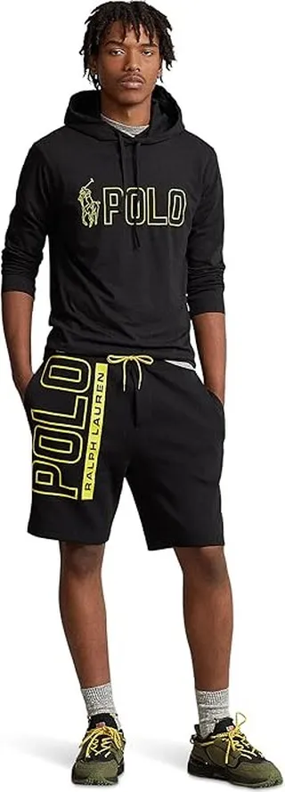Polo Ralph Lauren Pony Jersey Hooded T-Shirt (Black) Men's Clothing