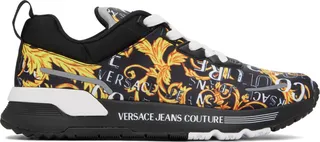 Versace Jeans Couture Black & Gold Dynamic Sneakers