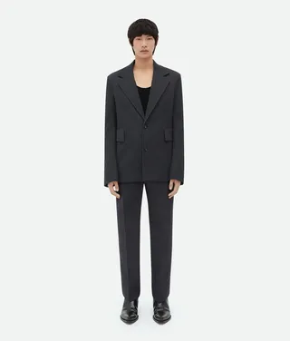 Curved Sleeves Light Wool Jacket