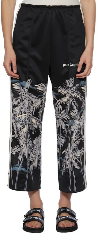 Palm Angels Palm Tree Printed Cropped Trousers