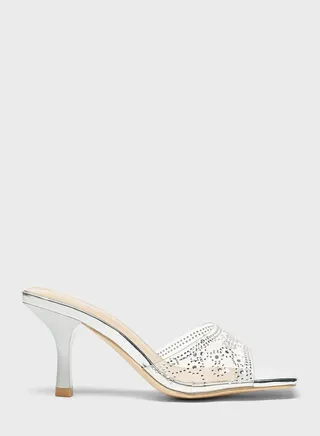 Open Toe Mid Heel Sandals