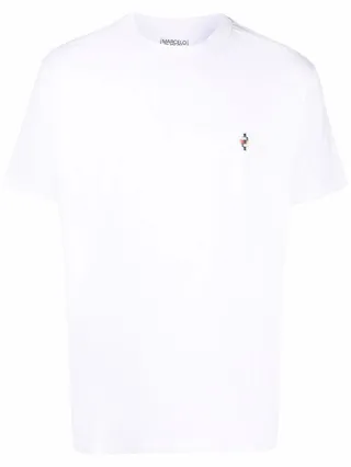 logo-embroidered T-shirt