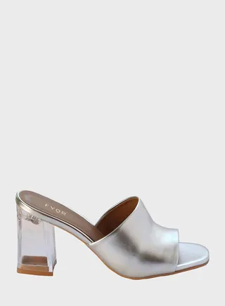 Block Mid Heel Sandals