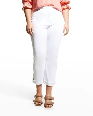 Plus Size Stretch Cotton Boyfriend Jeans