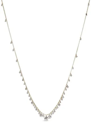18kt recycled gold Marguerite diamond necklace