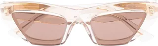 Beige Pointed Cat Eye Sunglasses