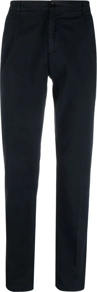 Pleat-Detail Straight-Leg Trousers