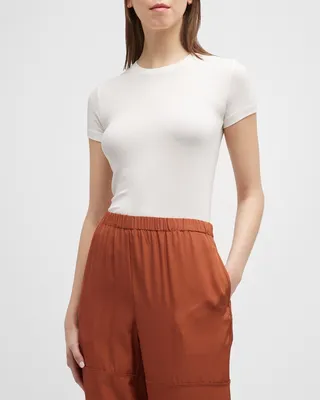 Ressi SS Ribbed Crew Nk Tee