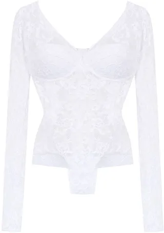 Long Sleeved Lace Bodysuit