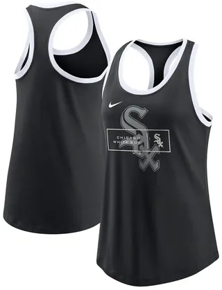 Women's Nike Black Chicago White Sox X-Ray Racerback Performance Tank Top