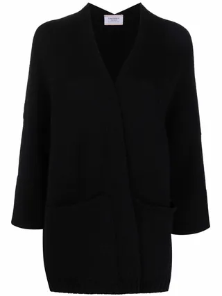 V-neck wool cardigan
