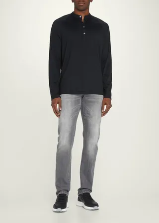 Men's Henley Cotton-Cashmere T-Shirt