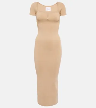 Freya ribbed-knit midi dress