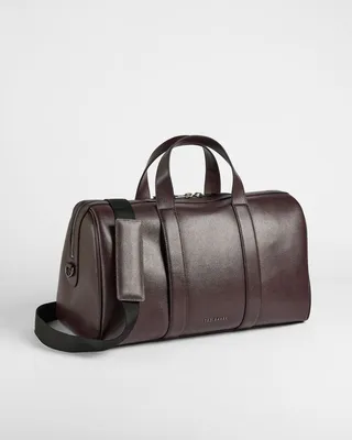 Saffiano Leather Holdall in Oxblood