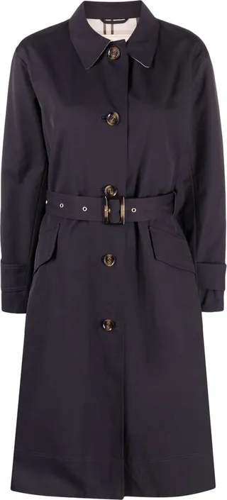 Mid-Length Belted Trench Coat