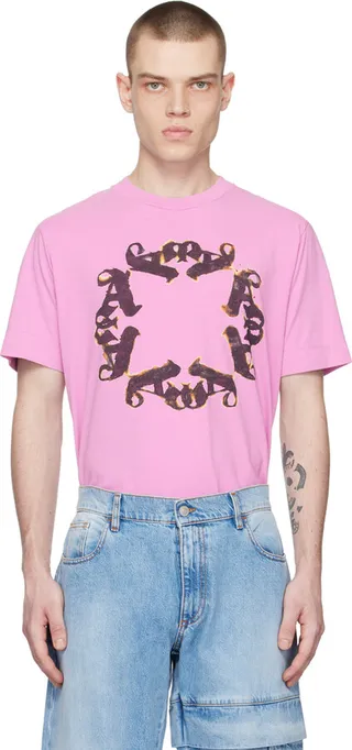 1017 ALYX 9SM Purple Flaming Circle T-Shirt