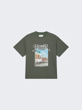 Our Block Tee Olive Green