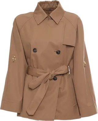 Short Double-breasted Trench Coat