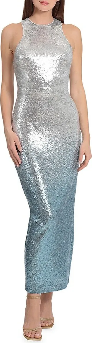 Ombré Sequin Sheath Dress