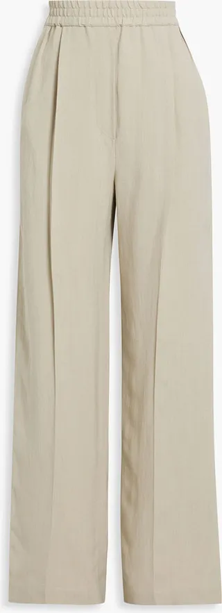 Woven wide-leg pants