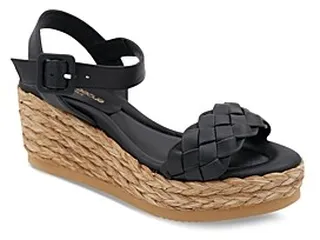 Andre Assous Women's Cecilia Woven Strap Espadrille Wedge Platform Sandals