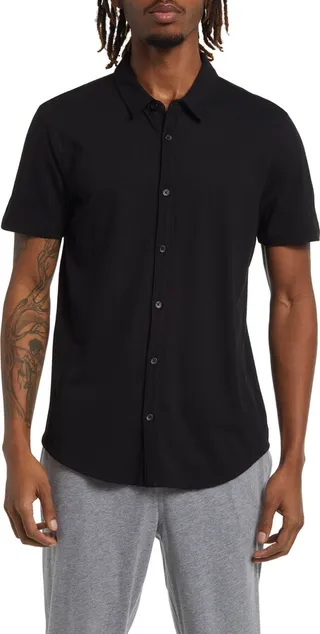 Pima Cotton & Modal Knit Sleep Shirt