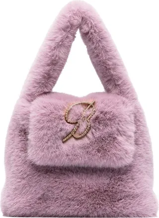 Logo-Plaque Eco-Fur Tote Bag